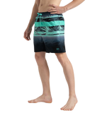Men's 4 Way Comfort Stretch Essential Printed Watershorts With Side Pockets - Antracite & Arctic Glass
