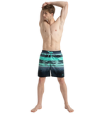 Men's 4 Way Comfort Stretch Essential Printed Watershorts With Side Pockets - Antracite & Arctic Glass