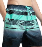 Men's 4 Way Comfort Stretch Essential Printed Watershorts With Side Pockets - Antracite & Arctic Glass