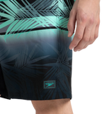 Men's 4 Way Comfort Stretch Essential Printed Watershorts With Side Pockets - Antracite & Arctic Glass