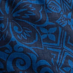 Men's 4 Way Flex Essential Printed Watershorts With Side Pockets - Peacoat & Turkish Sea