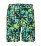 Men's 4 Way Comfort Stretch Essential Printed Watershorts With Side Pockets - Swell Green, Arctic Glass & Hyper Yellow