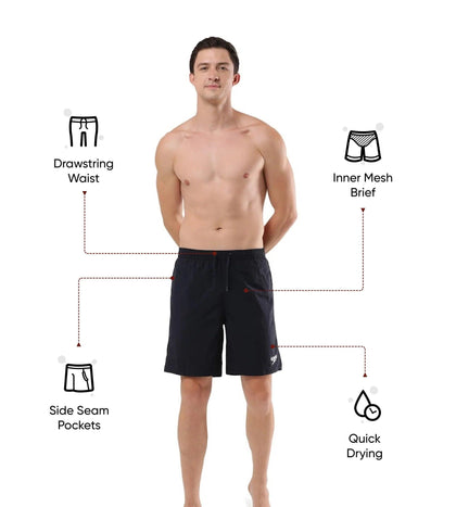 Men's Recycled Nylon Essential Watershorts - True Navy & White