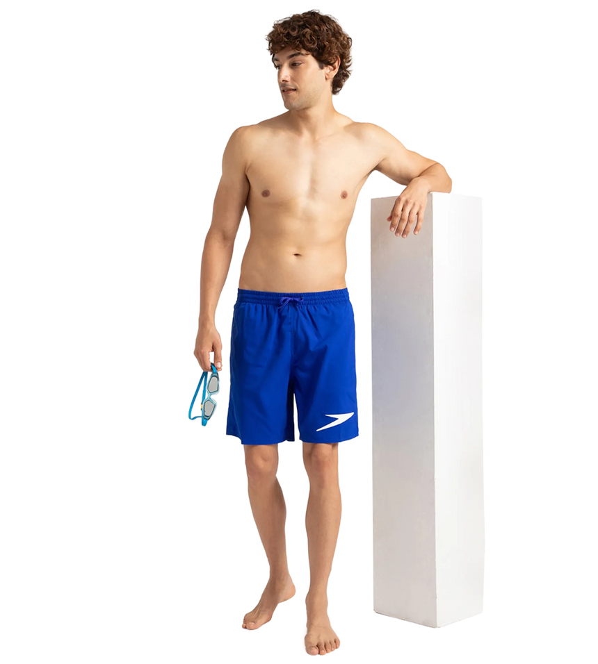 Men's Xpress Lite Essential Placement Printed Watershorts - Chroma Blue & White