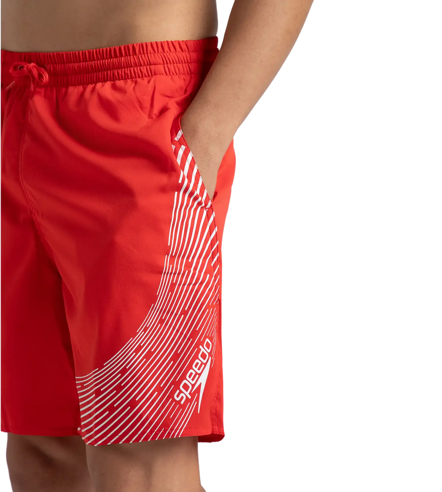 Men's Xpress Lite Essential Medley Logo Printed Watershorts - Watermelon & White