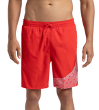 Men's Xpress Lite Essential Medley Logo Printed Watershorts - Watermelon & White