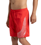 Men's Xpress Lite Essential Medley Logo Printed Watershorts - Watermelon & White
