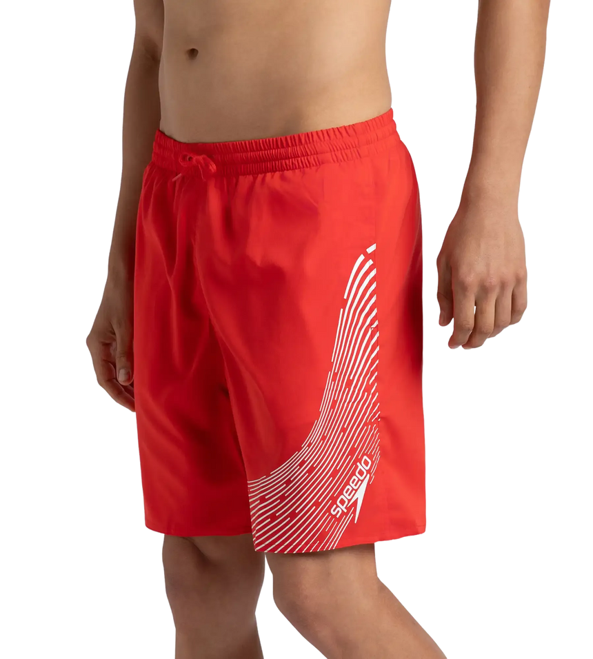 Men's Xpress Lite Essential Medley Logo Printed Watershorts - Watermelon & White