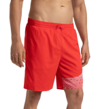 Men's Xpress Lite Essential Medley Logo Printed Watershorts - Watermelon & White
