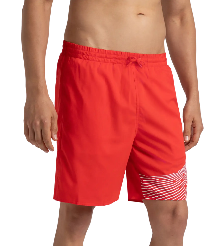 Men's Xpress Lite Essential Medley Logo Printed Watershorts - Watermelon & White