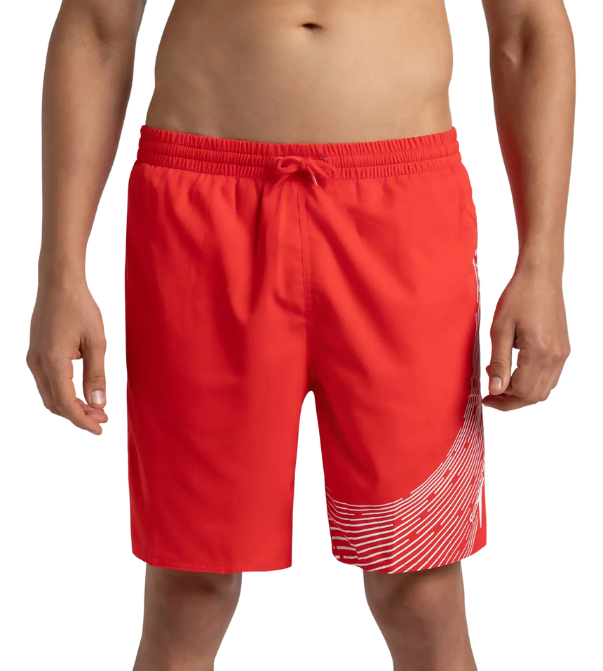 Men's Xpress Lite Essential Medley Logo Printed Watershorts - Watermelon & White