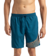 Men's Xpress Lite Essential Medley Logo Printed Watershorts - Dark Teal & Sweet Apricot