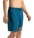 Men's Xpress Lite Essential Medley Logo Printed Watershorts - Dark Teal & Sweet Apricot