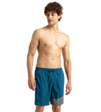 Men's Xpress Lite Essential Medley Logo Printed Watershorts - Dark Teal & Sweet Apricot