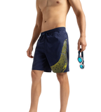 Men's Xpress Lite Essential Medley Logo Printed Watershorts - Navy & Bitter Lime