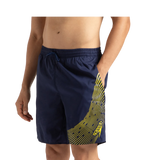 Men's Xpress Lite Essential Medley Logo Printed Watershorts - Navy & Bitter Lime