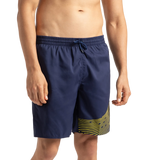 Men's Xpress Lite Essential Medley Logo Printed Watershorts - Navy & Bitter Lime