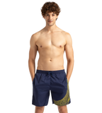 Men's Xpress Lite Essential Medley Logo Printed Watershorts - Navy & Bitter Lime