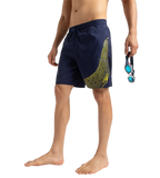 Men's Xpress Lite Essential Medley Logo Printed Watershorts - Navy & Bitter Lime
