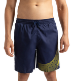 Men's Xpress Lite Essential Medley Logo Printed Watershorts - Navy & Bitter Lime