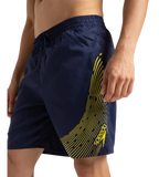 Men's Xpress Lite Essential Medley Logo Printed Watershorts - Navy & Bitter Lime