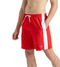 Men's 4 Way Comfort Stretch Steep Volley Watershorts With Side Pockets - High Risk Red & White