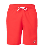 Men's 4 Way Comfort Stretch Steep Volley Watershorts With Side Pockets - High Risk Red & White