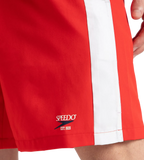 Men's 4 Way Comfort Stretch Steep Volley Watershorts With Side Pockets - High Risk Red & White