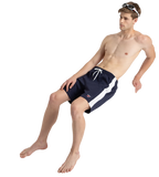 Men's 4 Way Comfort Stretch Steep Volley Watershorts With Side Pockets - Peacoat & White