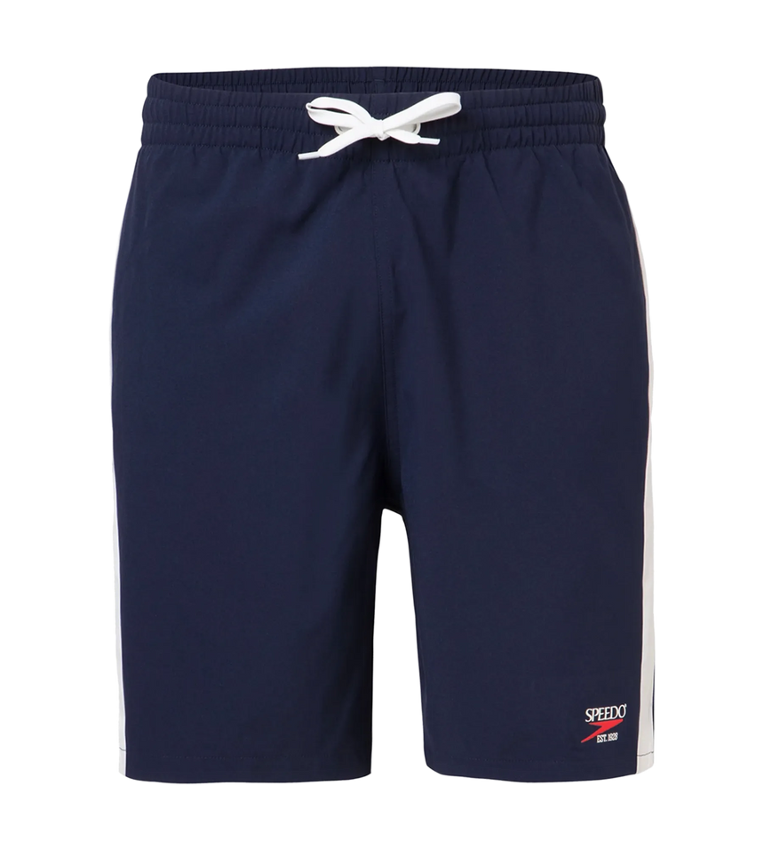 Men's 4 Way Comfort Stretch Steep Volley Watershorts With Side Pockets - Peacoat & White