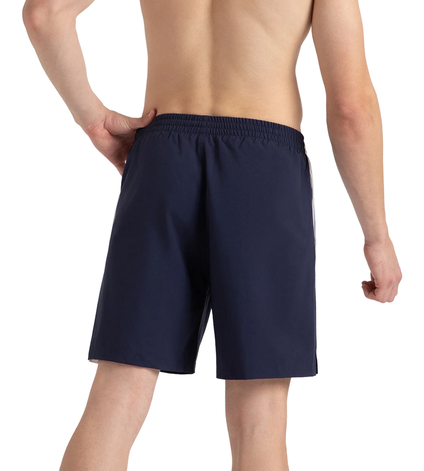 Men's 4 Way Comfort Stretch Steep Volley Watershorts With Side Pockets - Peacoat & White