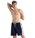 Men's 4 Way Comfort Stretch Steep Volley Watershorts With Side Pockets - Peacoat & White