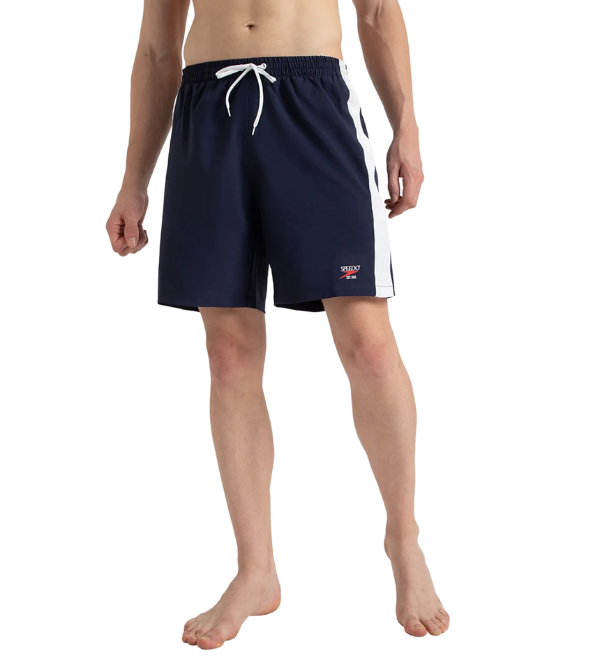 Men's 4 Way Comfort Stretch Steep Volley Watershorts With Side Pockets - Peacoat & White