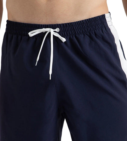 Men's 4 Way Comfort Stretch Steep Volley Watershorts With Side Pockets - Peacoat & White