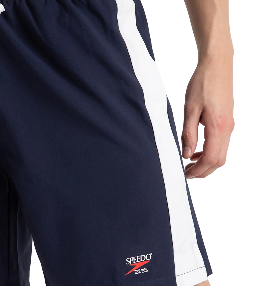 Men's 4 Way Comfort Stretch Steep Volley Watershorts With Side Pockets - Peacoat & White