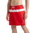 Men's 4 Way Comfort Stretch Volley Watershorts With Side Pockets - High Risk Red & White