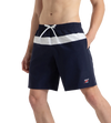 Men's 4 Way Comfort Stretch Volley Watershorts With Side Pockets - Peacoat & White