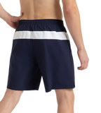 Men's 4 Way Comfort Stretch Volley Watershorts With Side Pockets - Peacoat & White