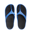 Men's Dual Colour Flip Flops - Black & Blue Flame