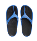 Men's Dual Colour Flip Flops - Black & Blue Flame