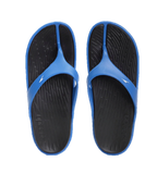 Men's Dual Colour Flip Flops - Black & Blue Flame