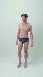 Men's Endurance10 All Over Print Brief - Peacoat, Cerulean Blue & White