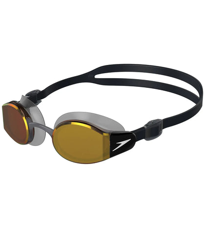 Unisex Adult Mariner Pro Mirror-Lens Swim Goggles - Black & Orange_1