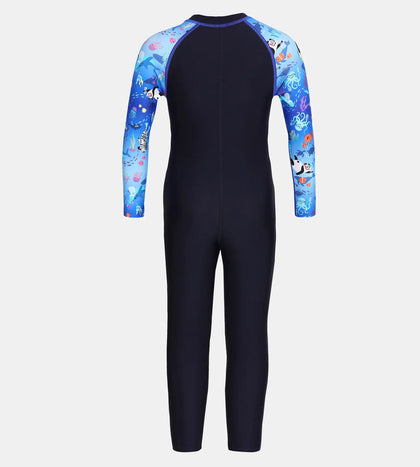 Tots Unisex All In one Full Body Suit - True Navy & Coral_3