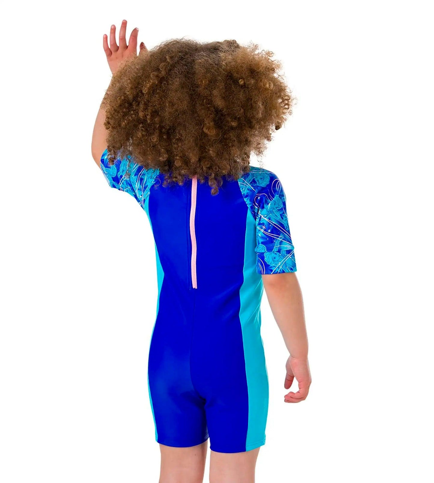 Disney Frozen All In One Suit Swimwear For Tot's - Blue & Turquoise_3