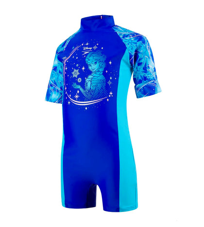 Disney Frozen All In One Suit Swimwear For Tot's - Blue & Turquoise