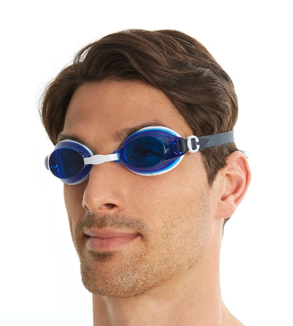Unisex Adult Jet Tint-Lens Swim Goggles - Blue & White_4