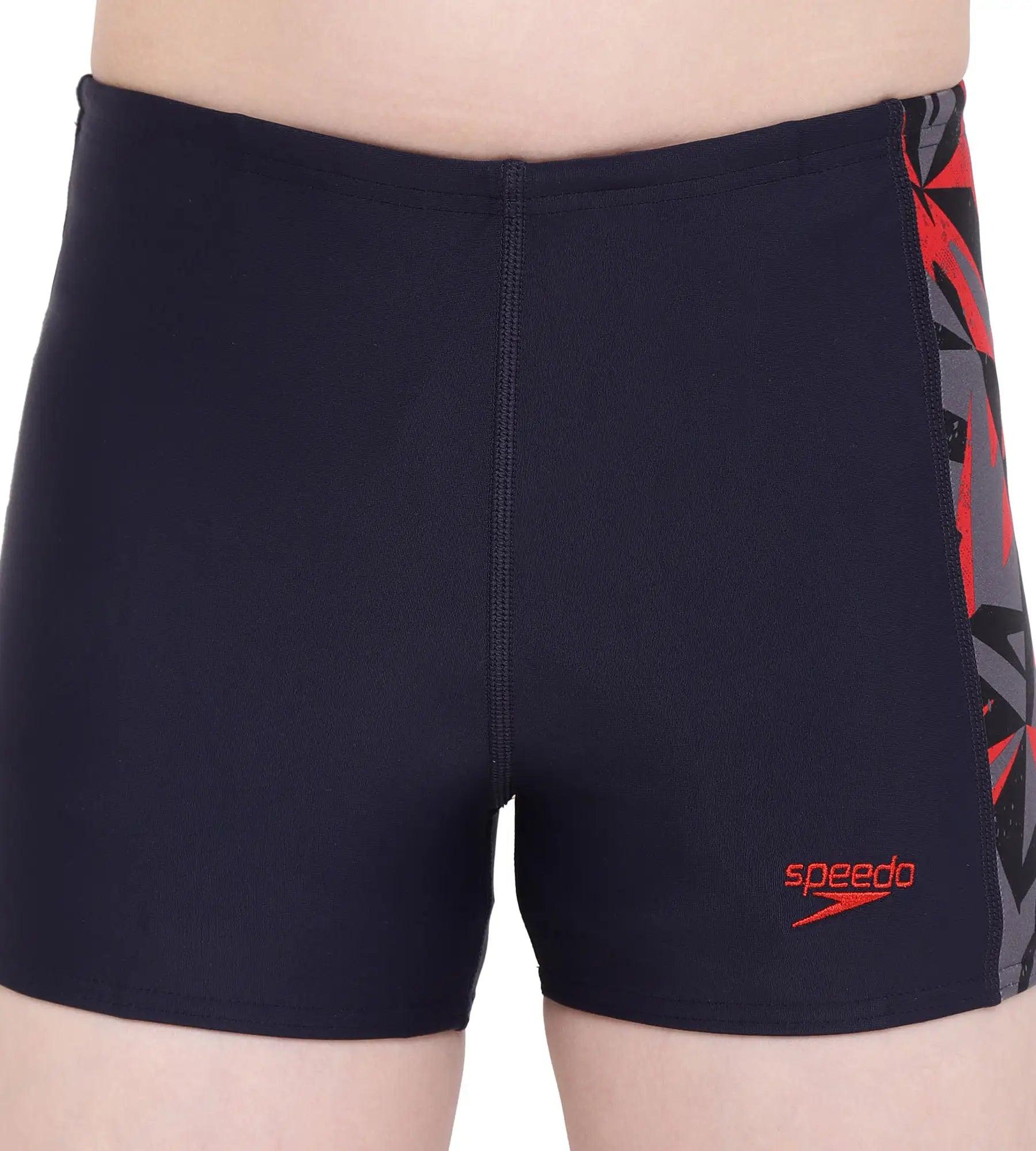 Costume Da Bagno Speedo Bambino Allover Panel - Nero Con Stampa Energetica, 11-12 Anni