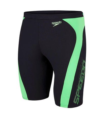 Men's Endurance Logo Graphic Splice Jammer - Black & Fluo Green_5