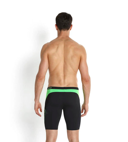 Men's Endurance Logo Graphic Splice Jammer - Black & Fluo Green_4